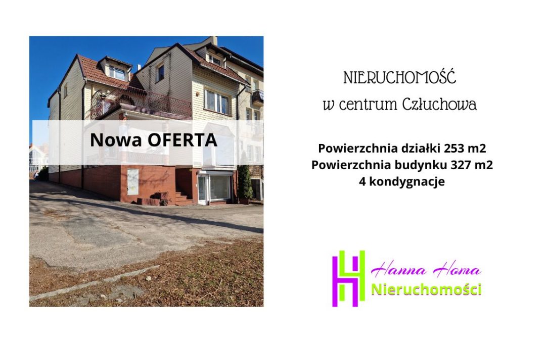 Nieruchomość mieszkalno-usługowa, Człuchów, świetna lokalizacja