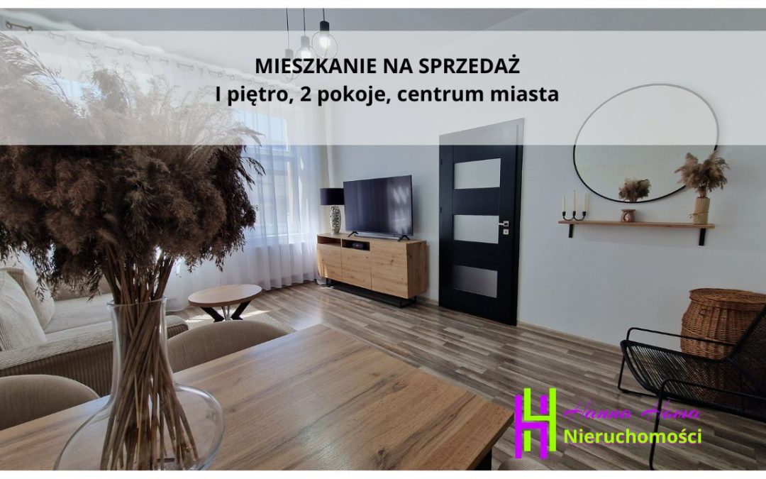 Komfortowe 2 pokojowe mieszkanie, na I piętrze, w centrum Chojnic – NA SPRZEDAŻ